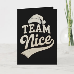 Team Nice Santa Hat Christmas Xmas Matching Family Holiday Card