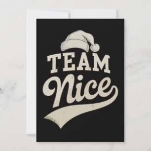 Team Nice Santa Hat Christmas Xmas Matching Family Holiday Card