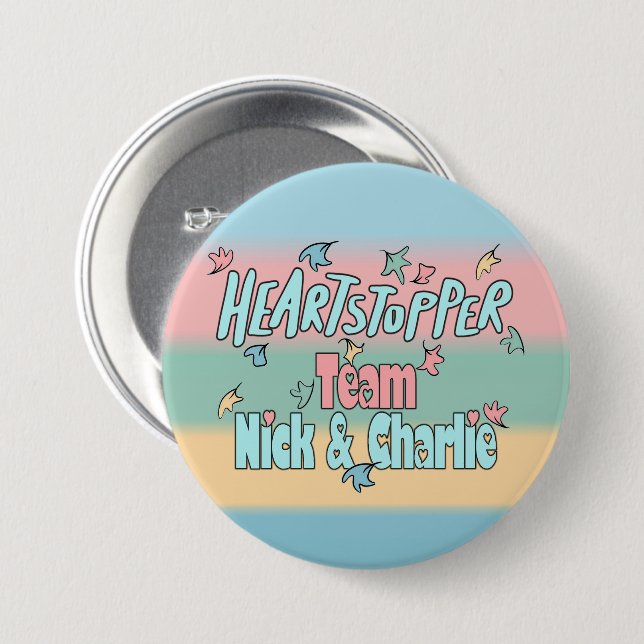 Team Nick And Charlie Colourful 7.5 Cm Round Badge (Front & Back)