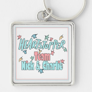 Team Nick And Charlie White Key Ring