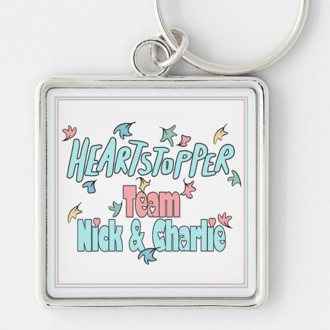 Team Nick And Charlie White Key Ring (Front)