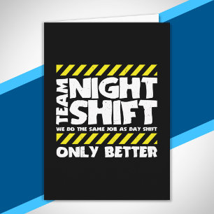 Team Night Shift Factory Worker - Warehouse Worker Card