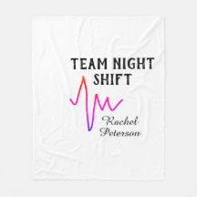 Team night shift nurse doctor medical name heart l