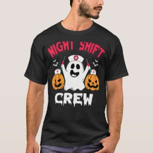 Team Night Shift Nurse Halloween Halloween Scrub T T-Shirt