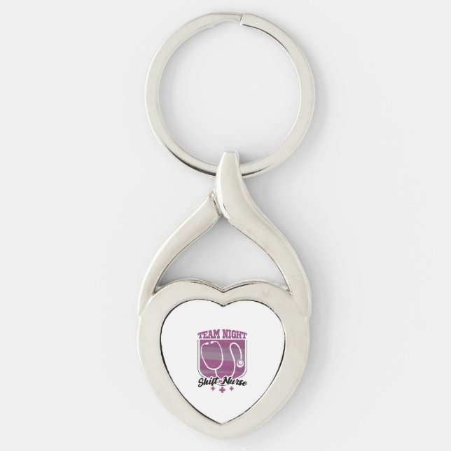 Team Night Shift Nurse Key Ring (Front)