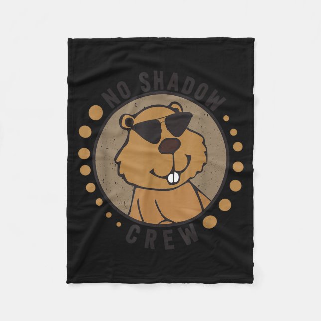 Team No Shadow Crew Groundhog Day 2024  Fleece Blanket (Front)