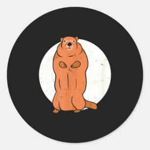 Team No Shadow Crew Groundhog Full Moon Groundhog Classic Round Sticker