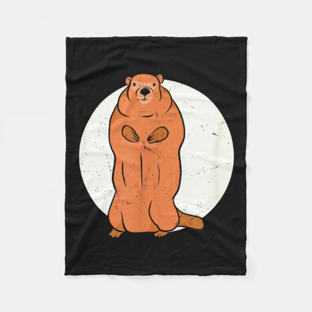 Team No Shadow Crew Groundhog Full Moon Groundhog  Fleece Blanket (Front)