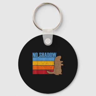 Team No Shadow Groundhog - Vintage Retro Groundhog Key Ring