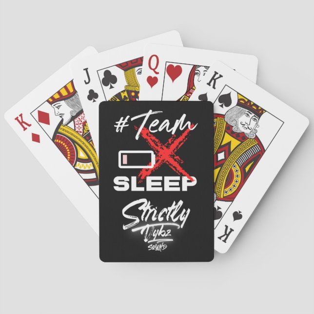 Team No Sleep Chill Out Playing Cards (Back)