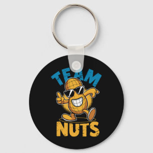 Team Nuts Dab Peanut Funny Cool Gender Reveal Key Ring