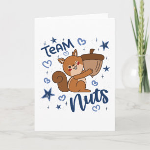 Team Nuts Gender Reveal Party Blue Boy Card