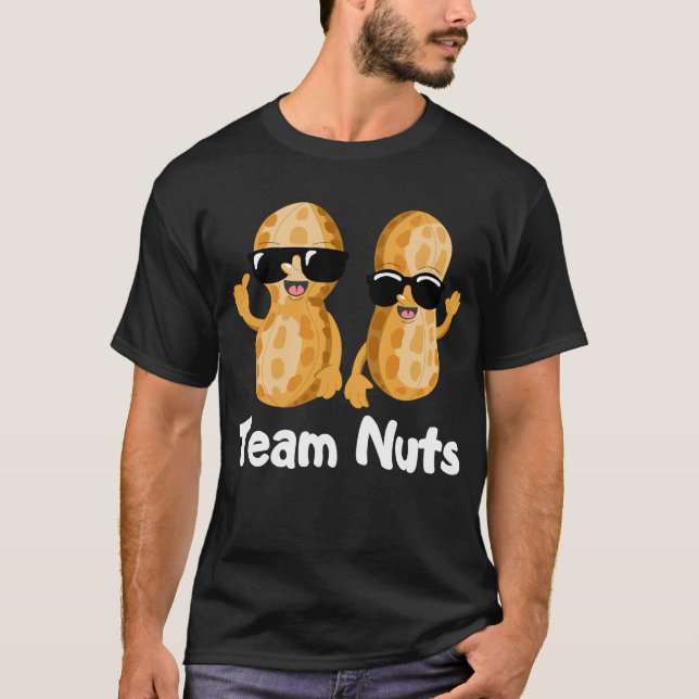 Team Nuts Gender Reveal Party Team Boy T-Shirt (Front)