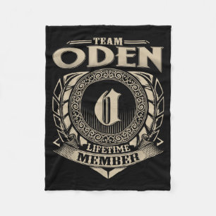 Team Oden Lifetime Member Funny Oden Family Name V Fleece Blanket