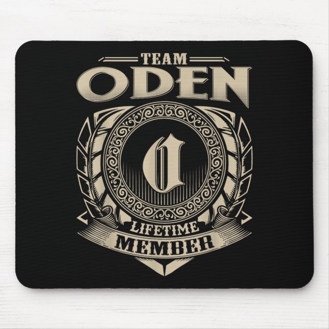 Team Oden Lifetime Member Funny Oden Family Name V Mouse Mat (Front)