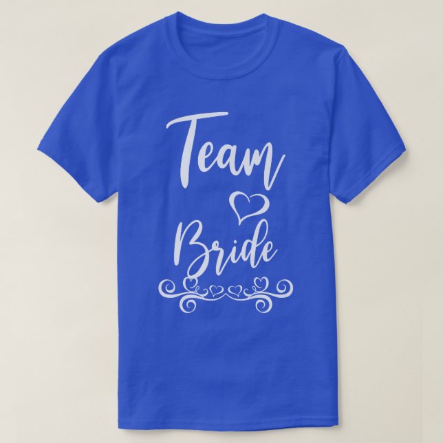 Team of Bride & Groom Wedding Matching  T-Shirt (Design Front)