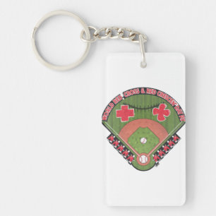 Team of Medical Baseball Players Key Ring