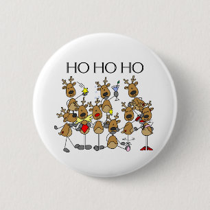 Team of Reindeer 6 Cm Round Badge