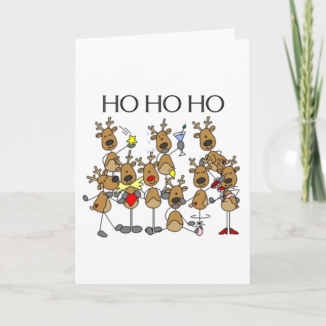 Team of Reindeer Holiday Card (Front)