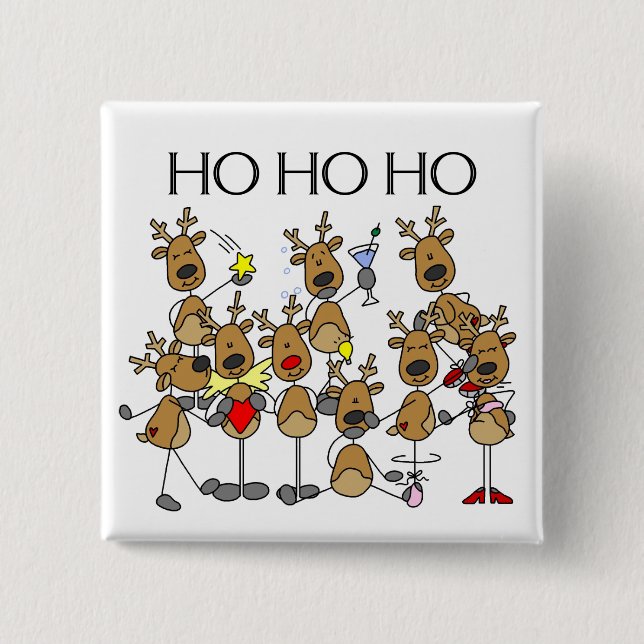 Team of Reindeer Tshirts and Gifts 15 Cm Square Badge (Front)