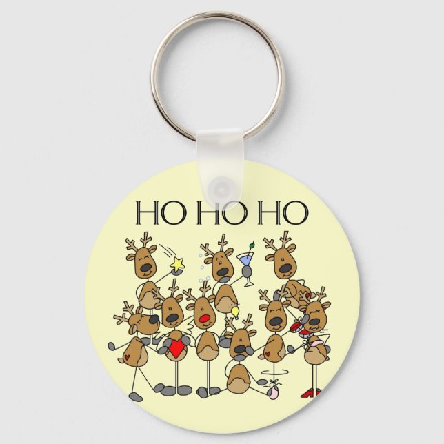 Team of Reindeer Tshirts and Gifts Key Ring (Front)