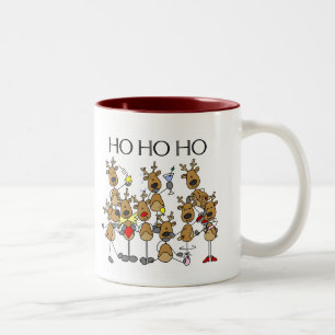 Team of Reindeer Tshirts and Gifts Two-Tone Coffee Mug