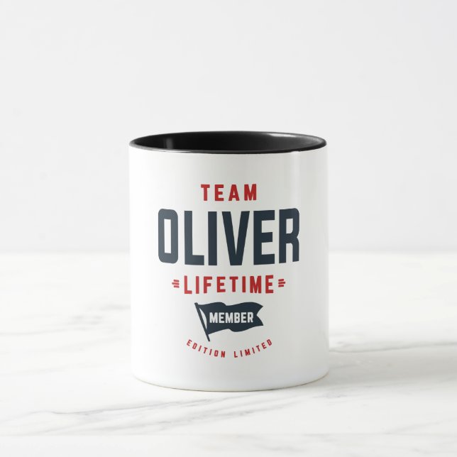 Team Oliver Lifetime Member Funny Name Oliver Mug (Center)