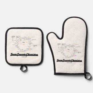 Team Organic Chemistry Krebs Cycle TCAC Oven Mitt & Pot Holder Set