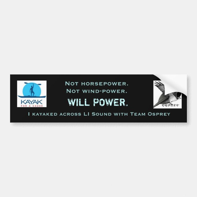 Team Osprey Willpower Bumper Sticker (Front)