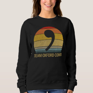 Team Oxford Comma Retro Sunset Team Oxford Comma Sweatshirt