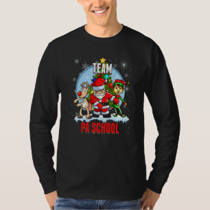 Team Pa School Santa Elf Reindeer Flossing Kids Ch T-Shirt