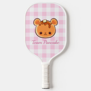 Team Pancake Cute Bear Kawaii Kids Party  Pickleball Paddle