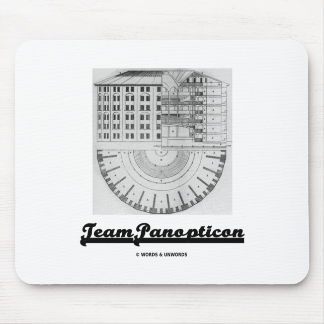 Team Panopticon (Architecture Jeremy Bentham) Mouse Mat (Front)