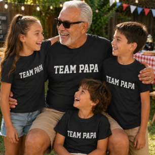 Team Papa Matching Kids Fathers Day Gift T-Shirt