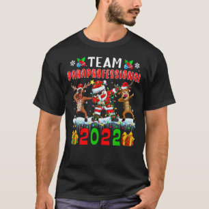 Team Paraprofessional 2022 Xmas Light Dabbing Rein T-Shirt