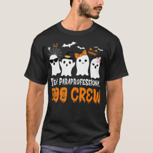 Team Paraprofessional Boo Crew Halloween Ghost T-Shirt