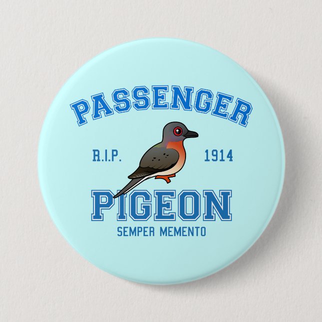 Team Passenger Pigeon 7.5 Cm Round Badge (Front)