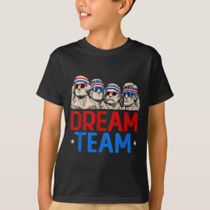 Team Patriotic Presidents Mount Aamerican Usa 4th T-Shirt