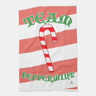Team Peppermint Funny Christmas Mint Joy Tea Towel