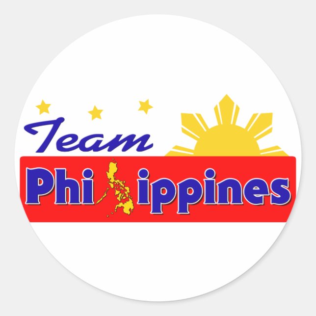 Team Philippines Classic Round Sticker (Front)