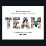 Team Photo Collage Colleague Farewell Party Poster<br><div class="desc">Personalised Team Photo Collage for retired colleague, co-worker, team manager or boss. This customisable photo gift is also perfect as a farewell keepsake for teacher, coach or friends leaving. This custom template is a unique and meaningful goodbye gift that captures the precious moments and memories shared together. The design features...</div>
