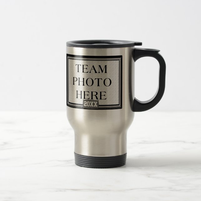 Team Photo Mug, Coach's Name Wrestling Coach Gifts Travel Mug (Right)