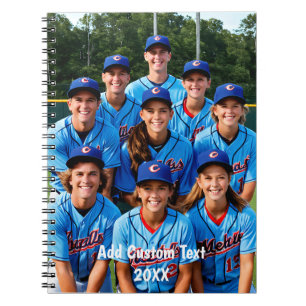 team photo personalised team sport  notebook
