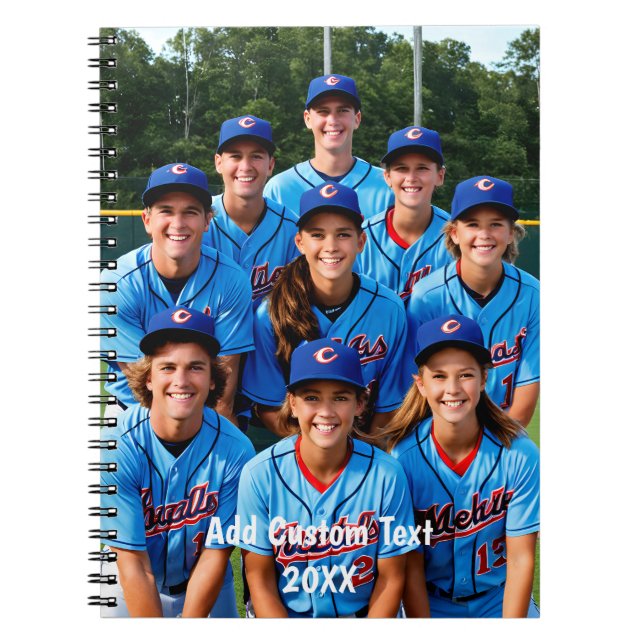 team photo personalised team sport  notebook (Front)