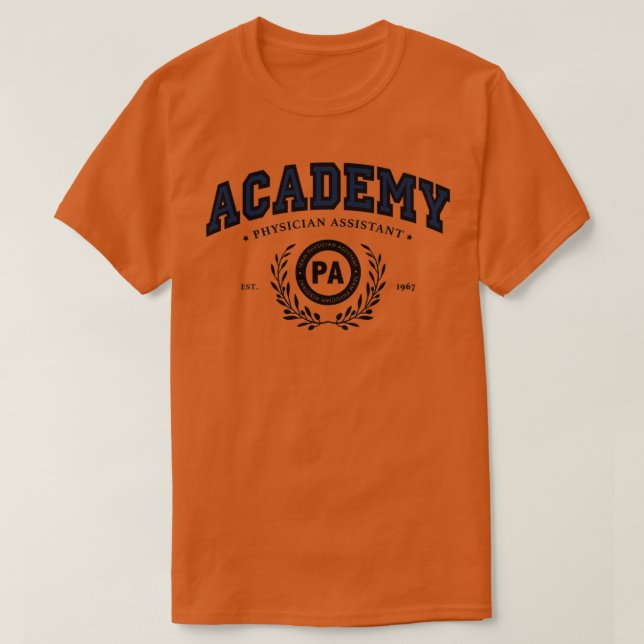 Team Physician Assistant in Black and Navy T-Shirt (Design Front)