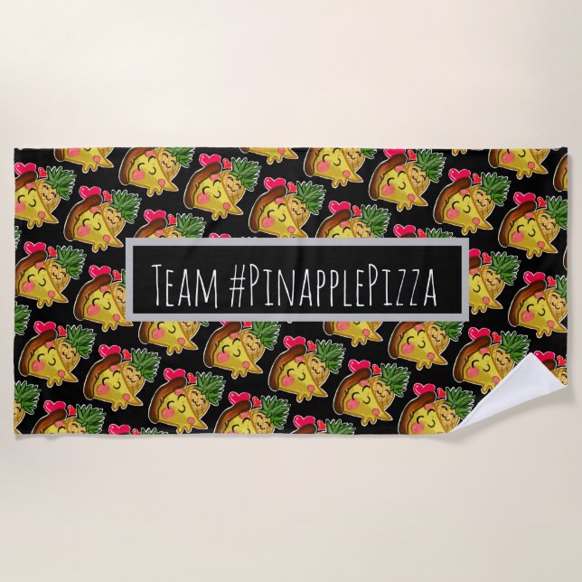 Team Pinapple Pizza  Beach Towel (Front)