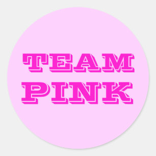Team Pink Classic Round Sticker