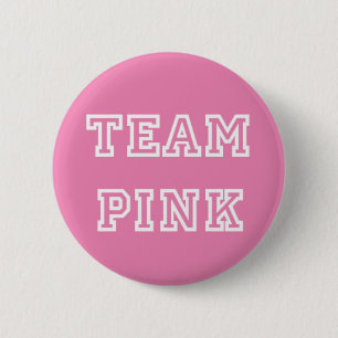 Team Pink Gender Reveal Button