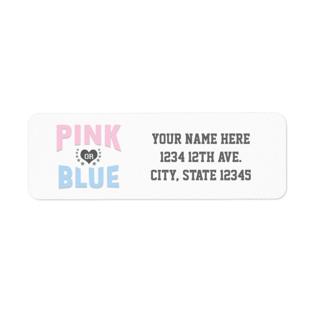 Team PINK or BLUE Gender Reveal Baby Shower (Front)