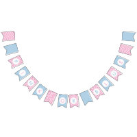 Team Pink or Team Blue Gender Reveal Party Banner